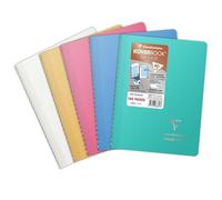 Clairefontaine 366741C - One Silver Koverbook Spiral Notebook - A5 14,8x21 cm - 160 Lined Pages - 90 g White Paper - Opaque Polypro Cover - Random Colour