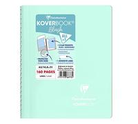 Clairefontaine 366773C - One Spiral Notebook Koverbook Blush Water Mint - A5 14,8x21 cm - 160 Lined Pages - White Paper 90 g - Polypro Enveloppante Cover
