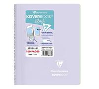 Clairefontaine - Ref 366775C - Koverbook Blush Wirebound Notebook (80 Sheets) - A5 Size, Lined Ruling, 90gsm Brushed Vellum Paper, Pastel Polypro Cover - Lilac