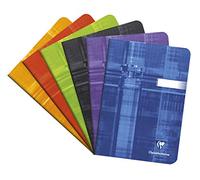 Clairefontaine - Ref 3680C - Staplebound Writing Notebook (Contains 96 Pages) - A5 (148 x 210mm) in Size, Plain Rulings, 90gsm Brushed Vellum Paper - Random Colour (Pack of 10)