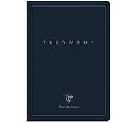 Clairefontaine 37170C Collection Triomphe PLATINUM A Deep Blue Sewn Notebook - A4 21 x 29.7 cm - 96 Plain Pages - 90 g Ivory Paper - Card Cover Matte Lamination with Silver Marking
