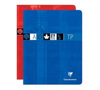 Clairefontaine 3727C A Stapled Exercise Book - 17x22 cm - 80 Seyes Ruled Pages 90 g and Plain 125 g - Laminated Card Cover - Random Colour