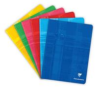 Clairefontaine 37422C - One Stapled Notebook - Size: 17x22 cm - 96 Pages Small Squares with Margin - White Paper 90 g - Laminated Card Cover Random Colour