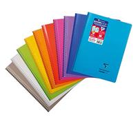 Clairefontaine 376601C A Spiral Notebook Koverbook - A4 21x29,7 cm - 160 Pages Small Squares with Margin - White Paper 90 g - Cover Polypro Random Colour