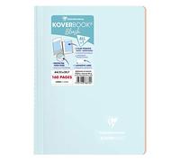 Clairefontaine 376772C - One Spiral Notebook Koverbook Blush Frosted Blue - A4 21x29,7 cm - 160 Lined Pages - White Paper 90 g - Wraparound Polypro Cover