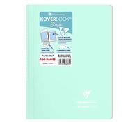 Clairefontaine - Ref 376773C - Koverbook Blush Wirebound Notebook (80 Sheets) - A4 Size, Lined Ruling, 90gsm Brushed Vellum Paper, Pastel Polypro Cover - Mint
