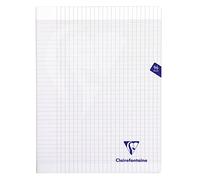 Clairefontaine 393361C - One Colourless Mimesys Stapled Notebook - Dimensions: 24 cm x 32 cm - 96 Seyes Ruled Pages - 90 g White Paper - Polypro Cover