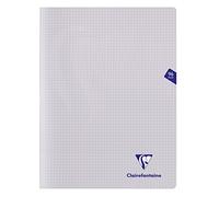 Clairefontaine 393362C - One Pack of 10 Colourless Mimesys Stapled Notebooks - Dimensions: 24x32cm - 96 Small Squares Pages - White Paper 90 g - Polypro Cover