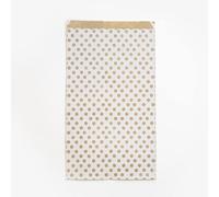 Clairefontaine 394111C - A Bag of 50 Kraft Pockets - 21x37+7cm - Pattern: Polka dots on a white background - Ideal for: Candy, Books, Jewellery, Gift wrapping