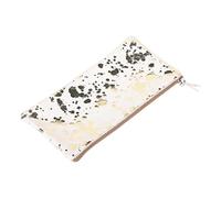 Clairefontaine 400064C - Genuine Lambskin Flat School Pencil Case w/Silver