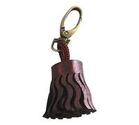 Clairefontaine 400068C - One Genuine Lambskin Leather Keyring - Dimensions: 4x2.5 cm - Cherry Red Colour Leatherised - Multi-Functional - Practical + Strong