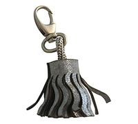 Clairefontaine 400078C - One Genuine Lambskin Leather Key Ring - Dimensions: 4x2.5cm - Leatherised Light Blue Colour - Multi-Functional - Practical + Durable