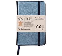 Clairefontaine 400099C - One Notebook - Made of Genuine Lambskin Leather Hard Cover - 144 pages - Dimensions: 10.5x14.8 cm (A6) - Indigo Blue Leatherette