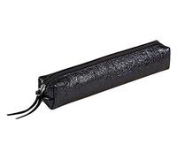 Clairefontaine 410019C - One Small Slim Céleste Pencil Case - Dimensions: 19.5x2.5x4 cm - Made of Genuine Lambskin Leather - Blue Crackled Mirror Effect