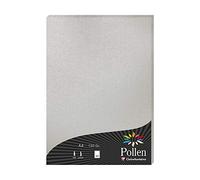 Clairefontaine - Ref 4199C - Pollen Coloured Paper (Pack of 50 Sheets) - A4 (210 x 297mm), 120gsm Paper, Inkjet & Laser Printer Compatible, Acid Free - Silver