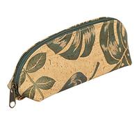 Clairefontaine 420014C - One Small Oval School Pencil Case in Vegan Cork - Dimensions: 16x5x6 cm - Palm tree - Multi-Functional - Ecological + Practical