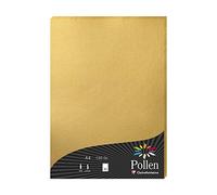 Clairefontaine - Ref 4200C - Pollen Coloured Paper (Pack of 50 Sheets) - A4 (210 x 297mm), 120gsm Paper, Inkjet & Laser Printer Compatible, Acid Free - Gold