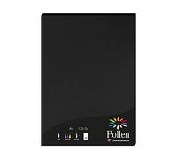 Clairefontaine 4298C Wallet of 50 Sheets Format A4 (21x29,7cm) 120gsm Black Invitation Paper Events Correspondence Cards Pollen Range Premium Smooth Paper