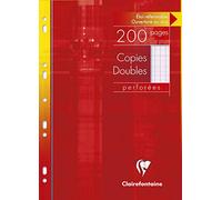 Clairefontaine 4711C One Perforated Double Copy Case - A4 21x29.7 cm - 200 Seyes Ruled Pages - 90 g White Paper - Reusable Case