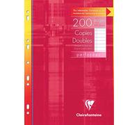 Clairefontaine 4715C One Perforated Double Copy Case - A4 21x29.7 cm - 200 Lined Pages with Margin - 90 g White Paper - Reusable Case