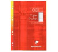 Clairefontaine 4791C One Perforated Double Copy Case - A4 21x29.7 cm - 400 Seyes Ruled Pages - White Paper 90 g - Reusable Case