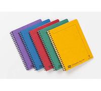 Clairefontaine - Ref 482/1124Z - Europa Side-Wirebound Notemaker (240 Pages) - A4+ in Size, Lined Rulings, Premium Pressboard Cover - Assorted Colours (Pack of 5)