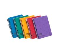 Clairefontaine 482/1138Z Set of 10 Notemaker Europa Spiral Notebooks - A6 10.5x14.8 cm - 120 Detachable Ruled Pages - 90 g White Paper - Glossy Card Covers - Random Colours