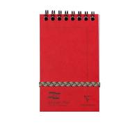 Clairefontaine - Ref 482/1156Z - Europa Minor Pad Notepad (120 Pages) - 12.2 x 7.6cm in Size, Top Wirebound, Lined Rulings, Premium Pressboard Cover, 90gsm Brushed Vellum - Red