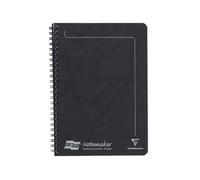 Clairefontaine - Ref 4852Z - Europa Notemaker Sidebound Notebook (120 Pages) - A5 Size, 90gsm Brushed Vellum Paper, Micro-Perforated Sheets, Lined Rulings - Black