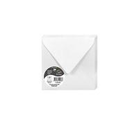 Clairefontaine 50038C Iridescent White Paper Pack of 20 Gummed Envelopes Square (14x14cm) 120gsm Invitation Events Correspondence Pollen Range Premium Smooth