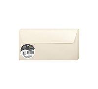 Clairefontaine - Ref 50045C - Pollen Iridescent Adhesive Envelopes (Pack of 20) - DL (110 x 220mm) in Size, 120gsm Paper, Easy-to-Peel Adhesive Strip - Cream