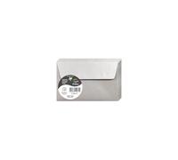 Clairefontaine - Ref 50071C - Pollen Iridescent Adhesive Envelopes (Pack of 20) - 90 x 140mm in Size, 120gsm Paper, Easy-to-Peel Adhesive Strip - Silver