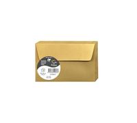 Clairefontaine 50081C Gold iridescent Paper Pack of 20 Self-Adhesive Envelopes 9x14cm 120gsm Invitation Events Correspondence Pollen Range Premium Smooth