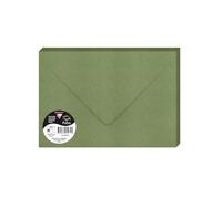 Clairefontaine 5072C A Pack of 20 Gummed Envelopes Format C5 16,2x22,9cm 120gsm Colour Sage Green Invitation Events & Correspondence Set Pollen Premium Paper