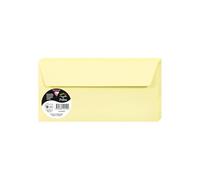 Clairefontaine 5455C Pack of 20 Self-Adhesive Envelopes Format DL 11x22cm 120gsm colour Canary Invitation Events Correspondence Pollen Range Premium Paper
