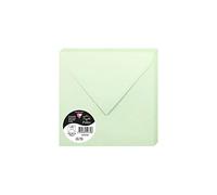 Clairefontaine 5473C Pack of 20 Gummed Envelopes Square Format 16.5x16.5cm 120g/m² Green Invitation Events Correspondence Pollen Range Premium Smooth Paper