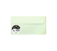 Clairefontaine 5475C Pack of 20 Self-Adhesive Envelopes Format DL 11x22cm 120gsm Colour Green Invitation Events Correspondence Pollen Range Premium Paper