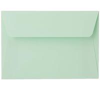 Clairefontaine - Ref 5476C - Pollen Adhesive Envelopes (Pack of 20) - C6 Sized, 120gsm Paper, Printer-Compatible, Acid Free, Adhesive Strip for Easy Seal - Green