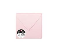Clairefontaine 5483C Pack of 20 Gummed Envelopes Square Format 16.5x16.5cm 120g/m² Pink Invitation Events and Correspondence Pollen Range Premium Smooth Paper