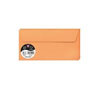 Clairefontaine 5495C Pack of 20 Self-Adhesive Envelopes Format DL 11x22cm 120gsm Colour Orange Invitation Events Correspondence Pollen Range Premium Paper