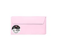 Clairefontaine - Ref 5535C - Pollen Adhesive Envelopes (Pack of 20) - DL Sized, 120gsm Paper, Printer-Compatible, Acid Free, Adhesive Strip for Easy Seal - Light Pink