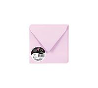 Clairefontaine 5538C Pack of 20 Gummed Envelopes Square Format 14x14cm 120g/m² Dragée Pink Invitation Events Correspondence Pollen Range Premium Smooth Paper