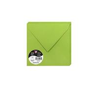 Clairefontaine 5543C Pack of 20 Gummed Envelopes Square Format 16.5x16.5cm 120g/m² Intensive Green Invitation Events Correspondence Pollen Range Premium Paper