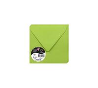 Clairefontaine 5548C Pack of 20 Gummed Envelopes Square 14x14cm 120g/m² Intensive Green Invitation Events Correspondence Pollen Range Premium Smooth Paper