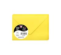 Clairefontaine 5560C Pack of 20 Gummed Envelopes Format 7,5x10cm 120g/m² Intensive Yellow Invitation Events Correspondence Pollen Range Premium Smooth Paper