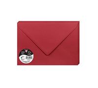 Clairefontaine 5582C Pack of 20 Gummed Envelopes C5 16,2x22,9cm 120gsm Intensive Red Invitation Events Correspondence Pollen Range Premium Smooth Paper