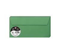 Clairefontaine 5595C Pack of 20 Self-Adhesive Envelopes DL 11x22cm 120gsm Colour Forest Green Invitation Events Correspondence Pollen Range Premium Paper