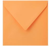 Clairefontaine 5598C Pack of 20 Gummed Envelopes Square Format 14x14cm 120g/m² Colour Orange Invitation Events and Correspondence Range Pollen Premium Paper