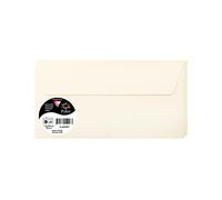 Clairefontaine 56030C - Pack of 20 Self-Adhesive Envelopes - DL Format 11x22cm - 120g/m² - Natural White Color - Invitation to Events and Correspondence - Pollen Range - Premium Paper