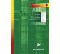 Clairefontaine 5722C - One Non-Punched Double Copy Case - Dimensions: A4 21x29.7 cm - 200 Small Squares Pages - White Vellum Paper 90 g - Reusable Case